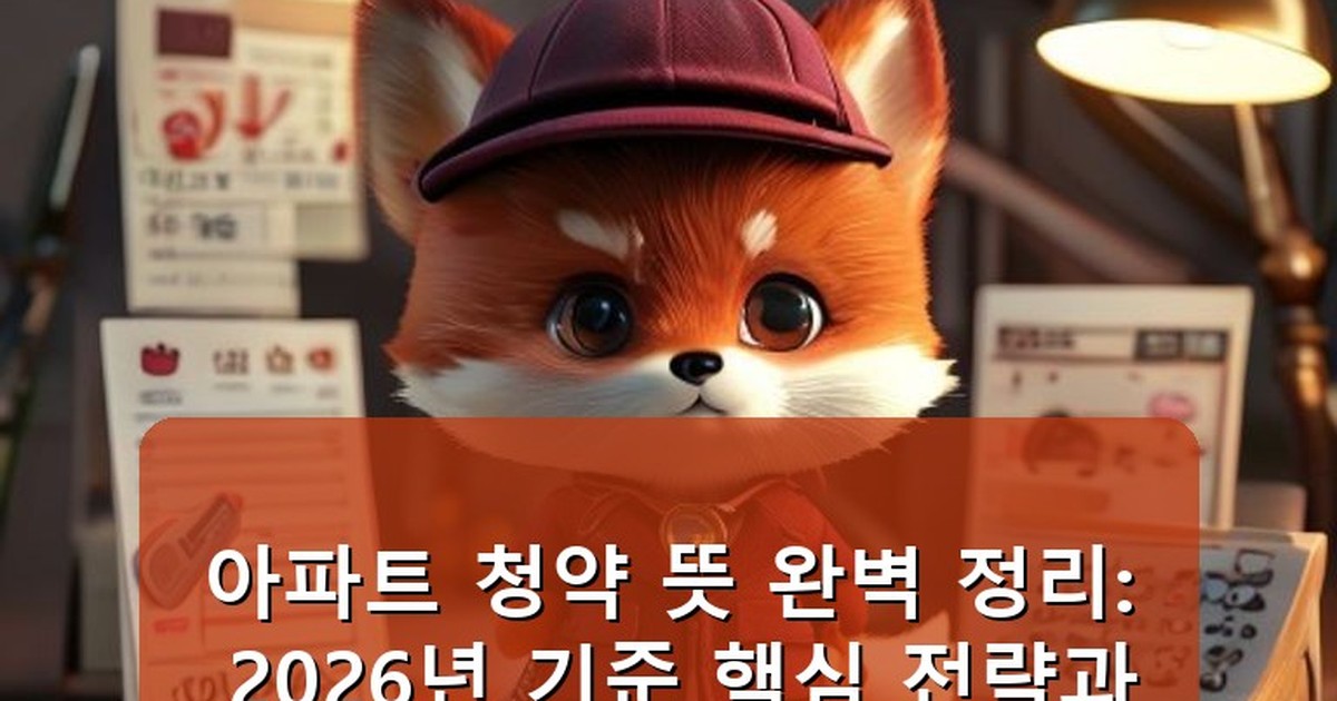 아파트 청약 뜻 - tech.whcksdid.kr 캐릭터