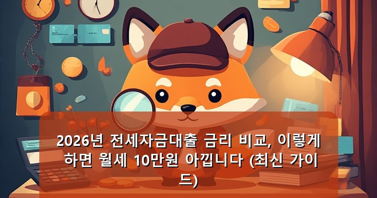 전세자금대출 금리 비교 - tech.whcksdid.kr 캐릭터