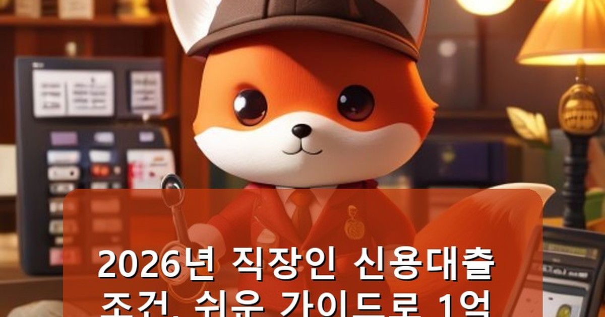 직장인 신용대출 조건 - tech.whcksdid.kr 캐릭터