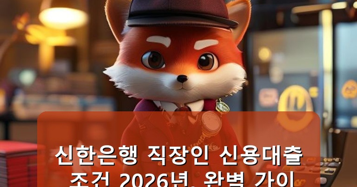 신한은행 직장인 신용대출 조건 - tech.whcksdid.kr 캐릭터