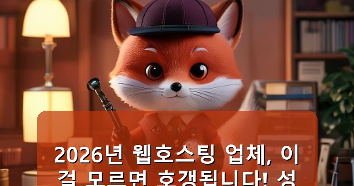 웹호스팅 업체 비교 - tech.whcksdid.kr 캐릭터