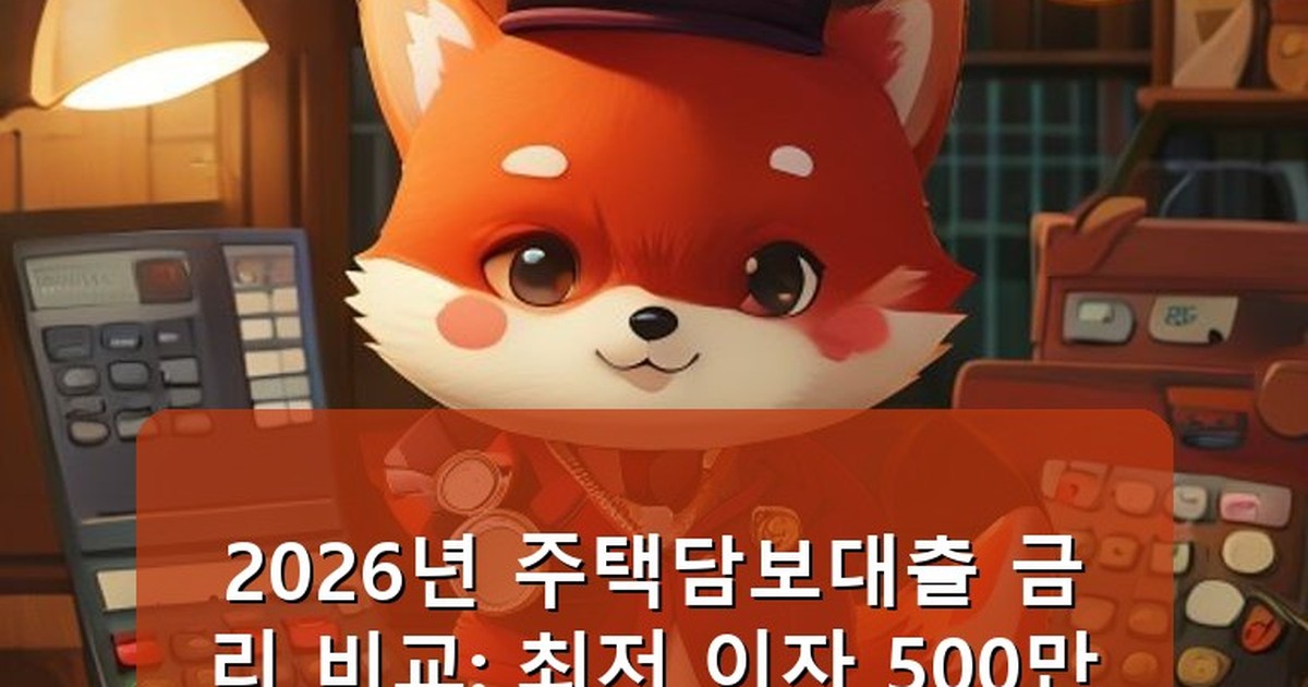 주택담보대출 금리 비교 - tech.whcksdid.kr 캐릭터