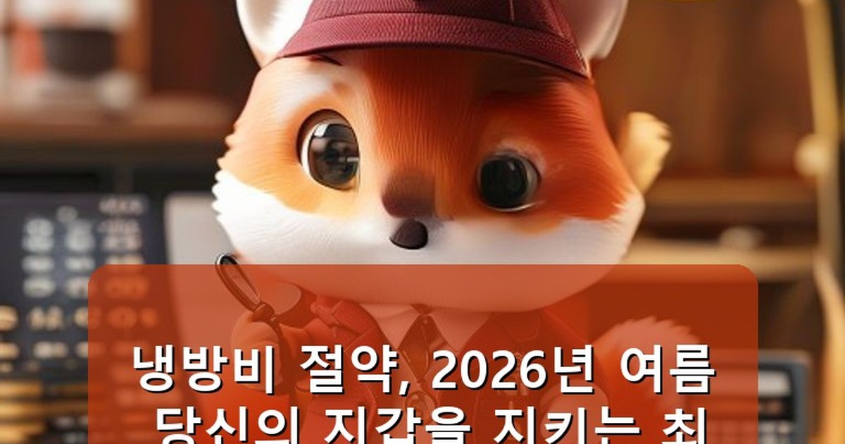 냉방비 절약 방법 - tech.whcksdid.kr 캐릭터